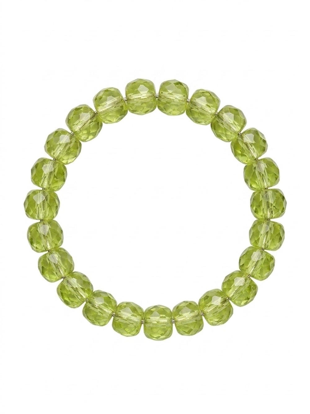 Green Faceted Bead Stretch Bracelet - Women Jewelry Bracelets